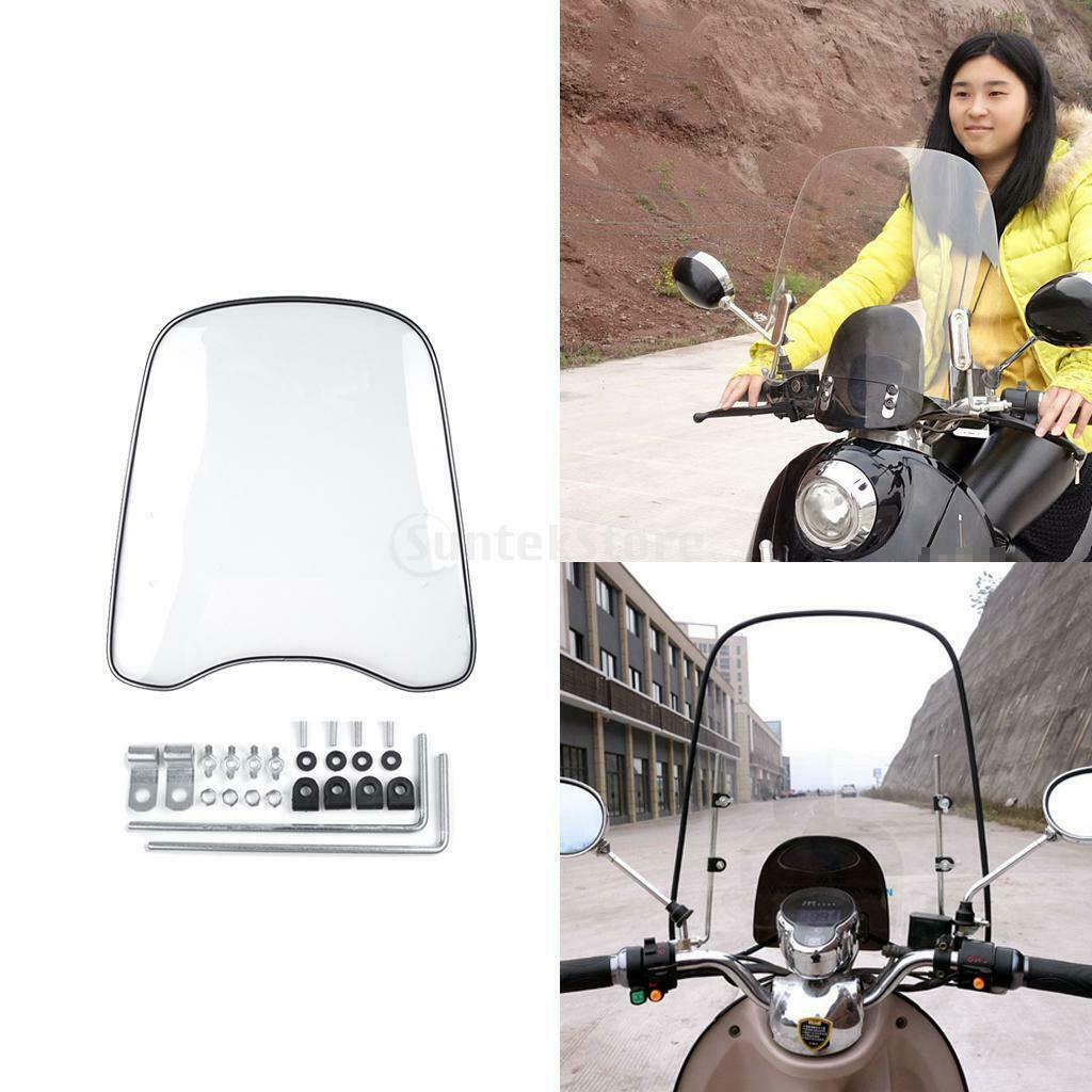 Motorcycle Scooter Transparent Clear Windshield Windscreen Guard Universal