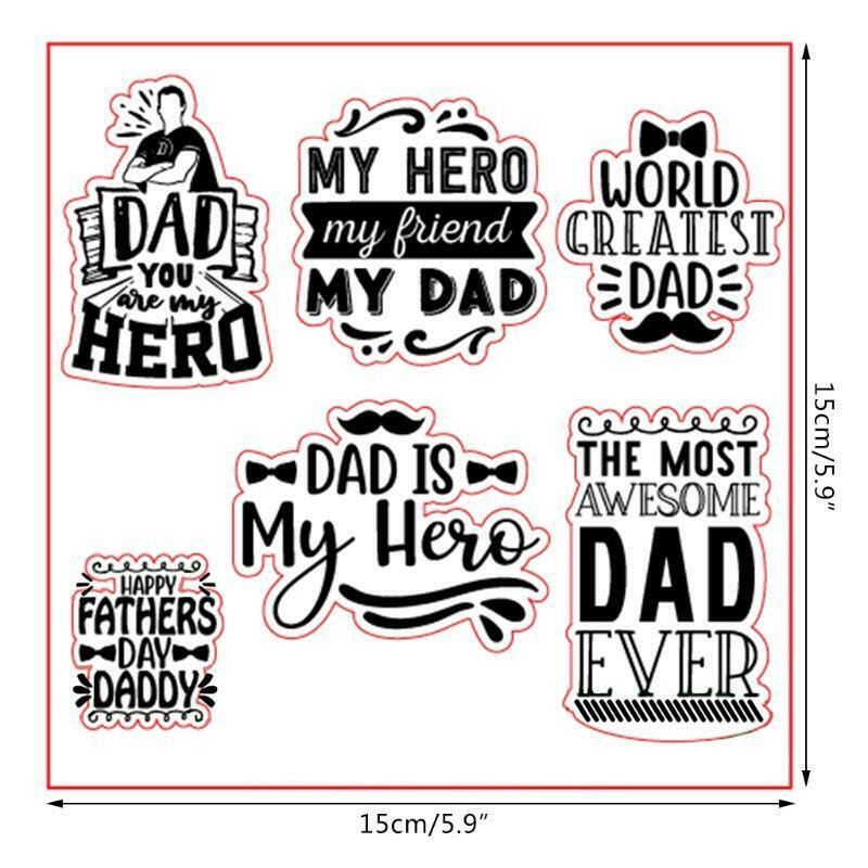 Father's Day Silicone Clear Seal Stamp DIY Scrapbooking Embossing Photo Album