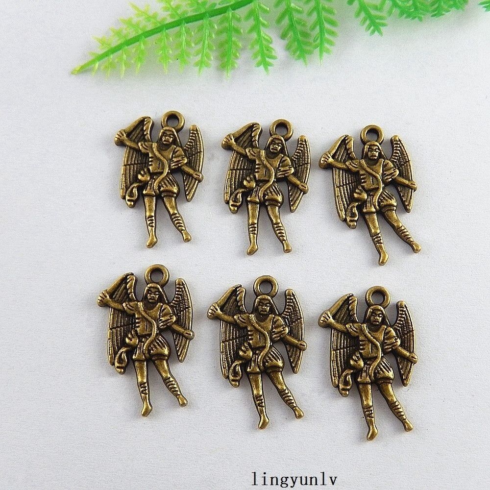 26x16mm Antiqued Bronze Alloy Angel Girl Craft Charm Pendant Findings 40 pcs
