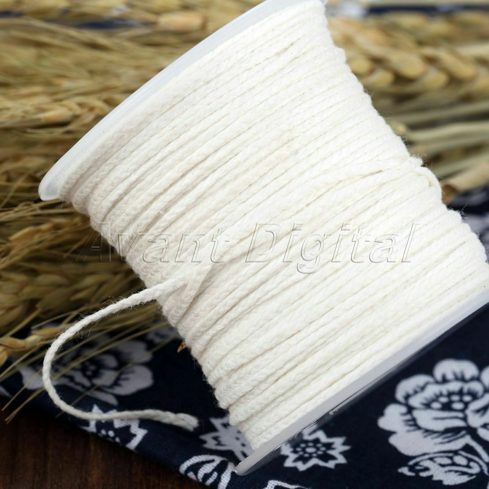 Durable Cotton Wicks Cores DIY Making Supply Square Braid Candle Wick 1Roll