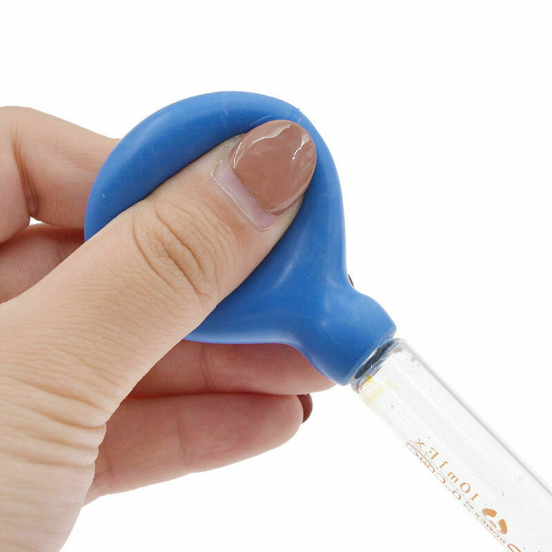 10ML Rubber Head Glass Dropper Lab Pipettes Graduated Medical Transfer Tool Acc