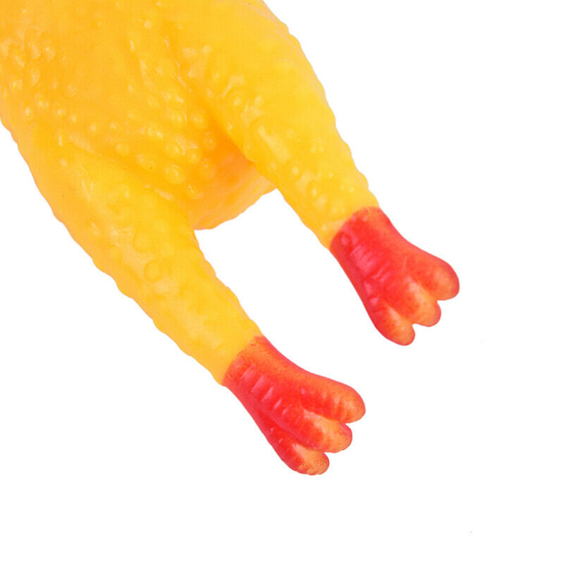 Dog Gadgets Novelty Yellow Rubber Chicken Pet Toys Novelty Screaming Chic.l8