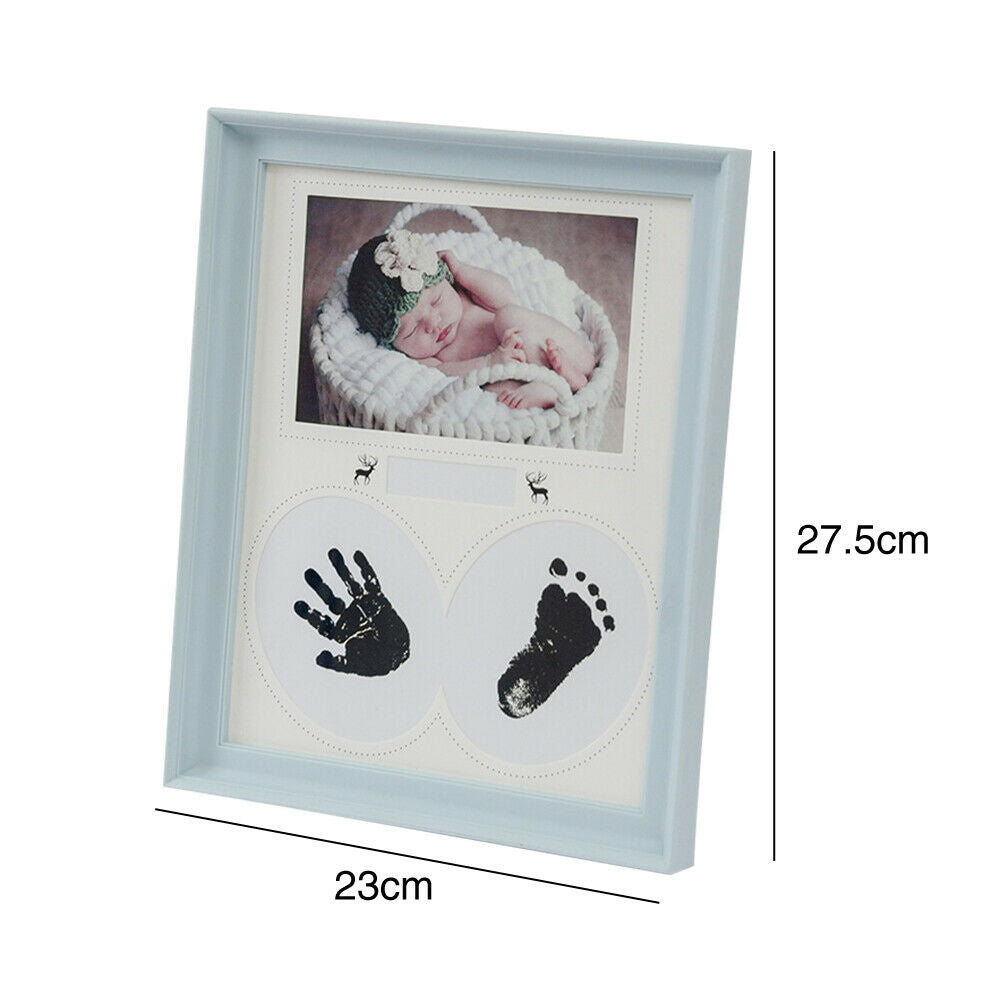 Newborn Baby Ink Pad Wall Pictures Bedroom Home Decor PVC Handprint Photo Frame
