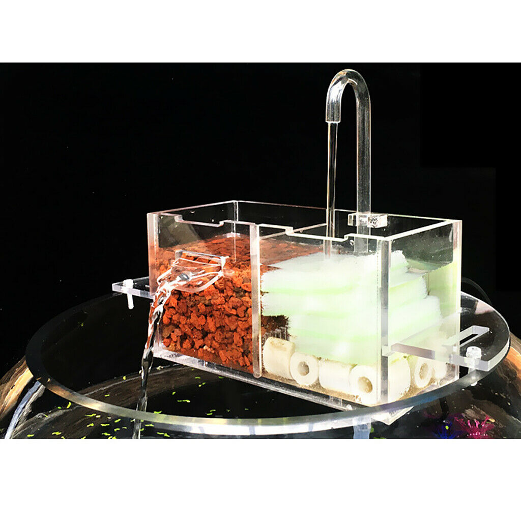 Mutifunctional Aquarium Fish Tank External Filter Box without Water Pump M