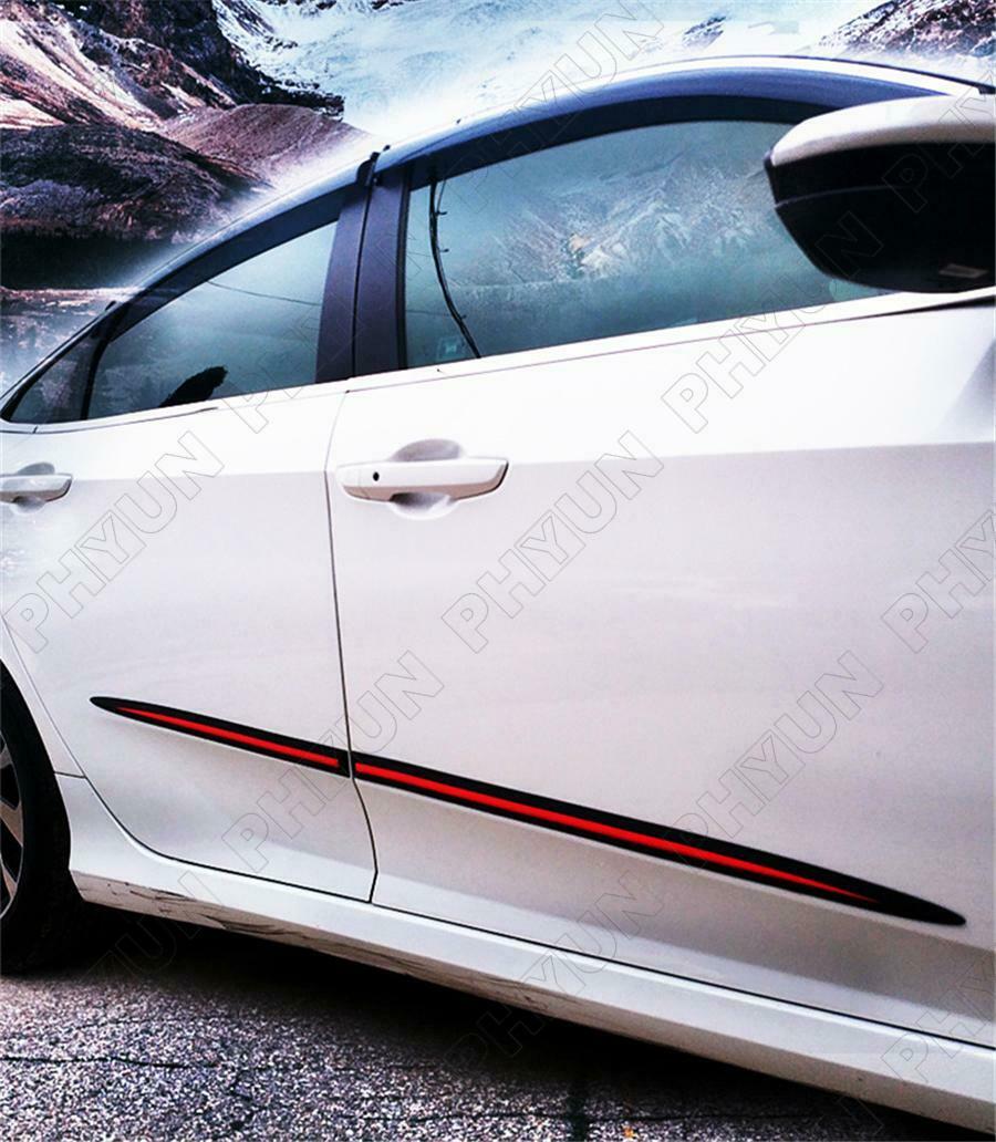 Universal Car Side Skirt Door Side Line Sill Molding Trim Cover Body Protector