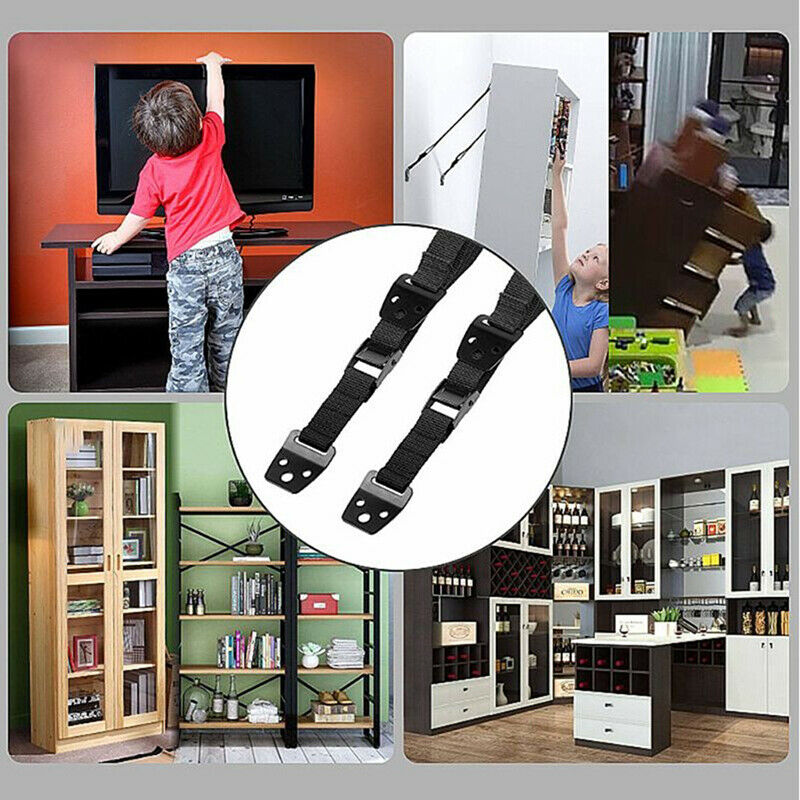 Baby Safety Metal TV Straps, DD Furniture Anti-Tip Straps Heavy Du.l8
