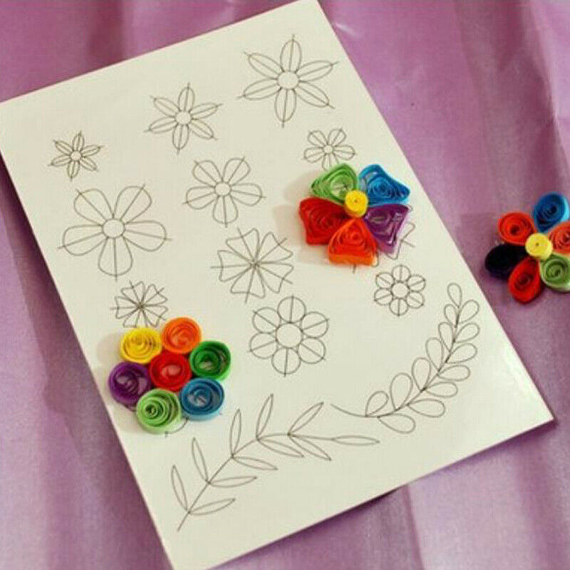 Flower Pattern Quilling Paper Template Mould Tools DIY Scrapbooking Paper.l8