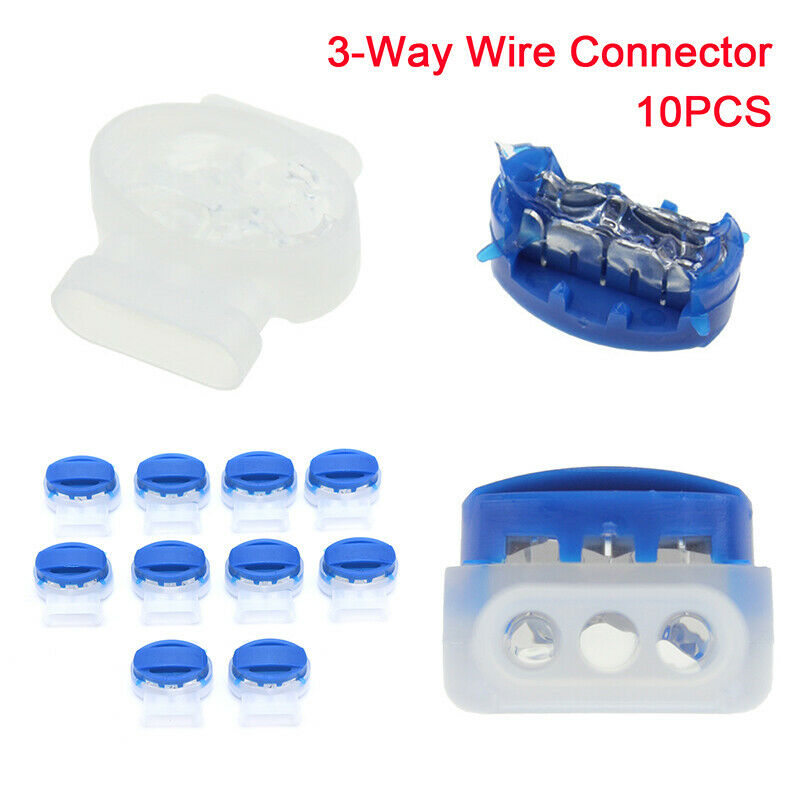 10 PC Electrical Outdoor Applications Wire Connector 3-Way Terminal Acces.l8