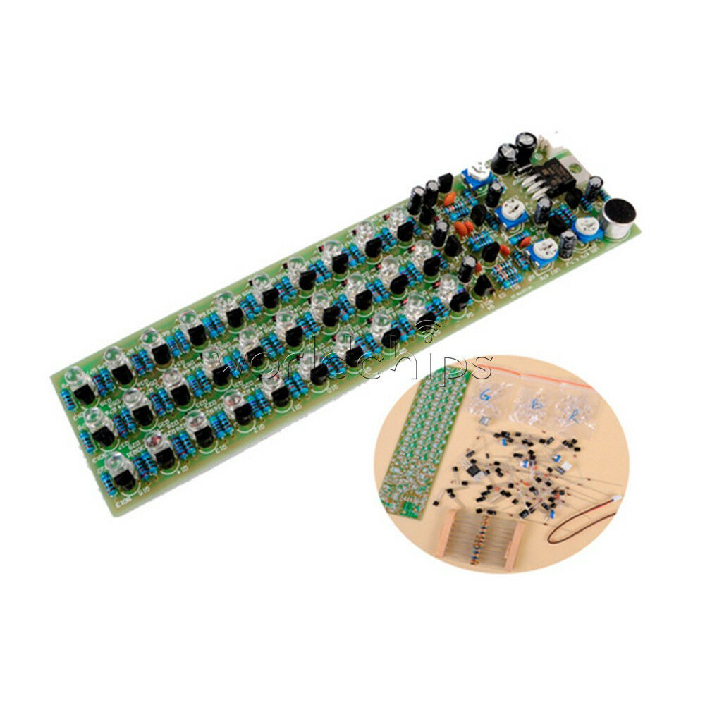DIY Kit Voice Control Level Indicating LED Red/Blue/Green Electronic Production