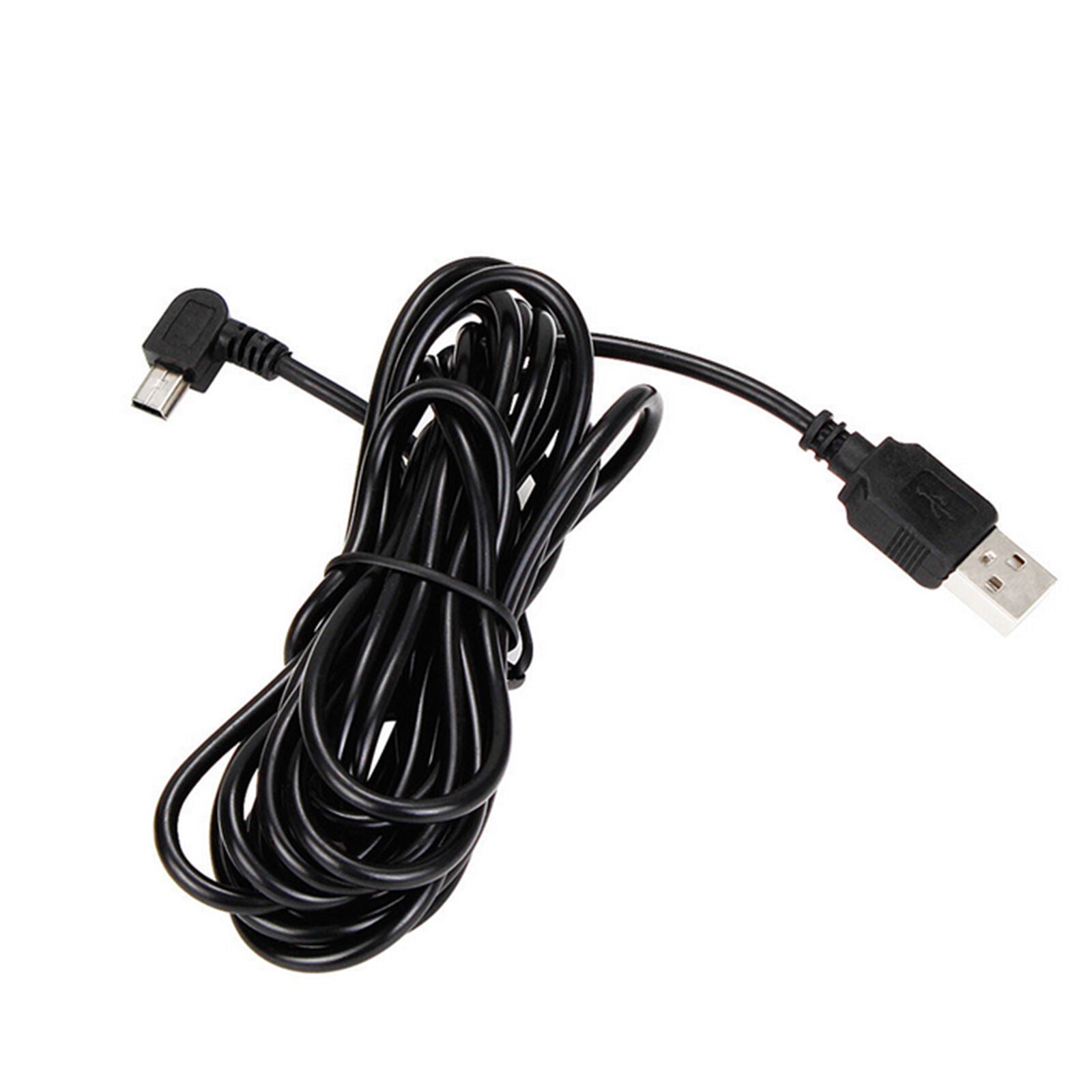 3.5M USB MINI 5Pin Right Angle Male to USB 2.0 A Male Plug Cable Lead Black Hot
