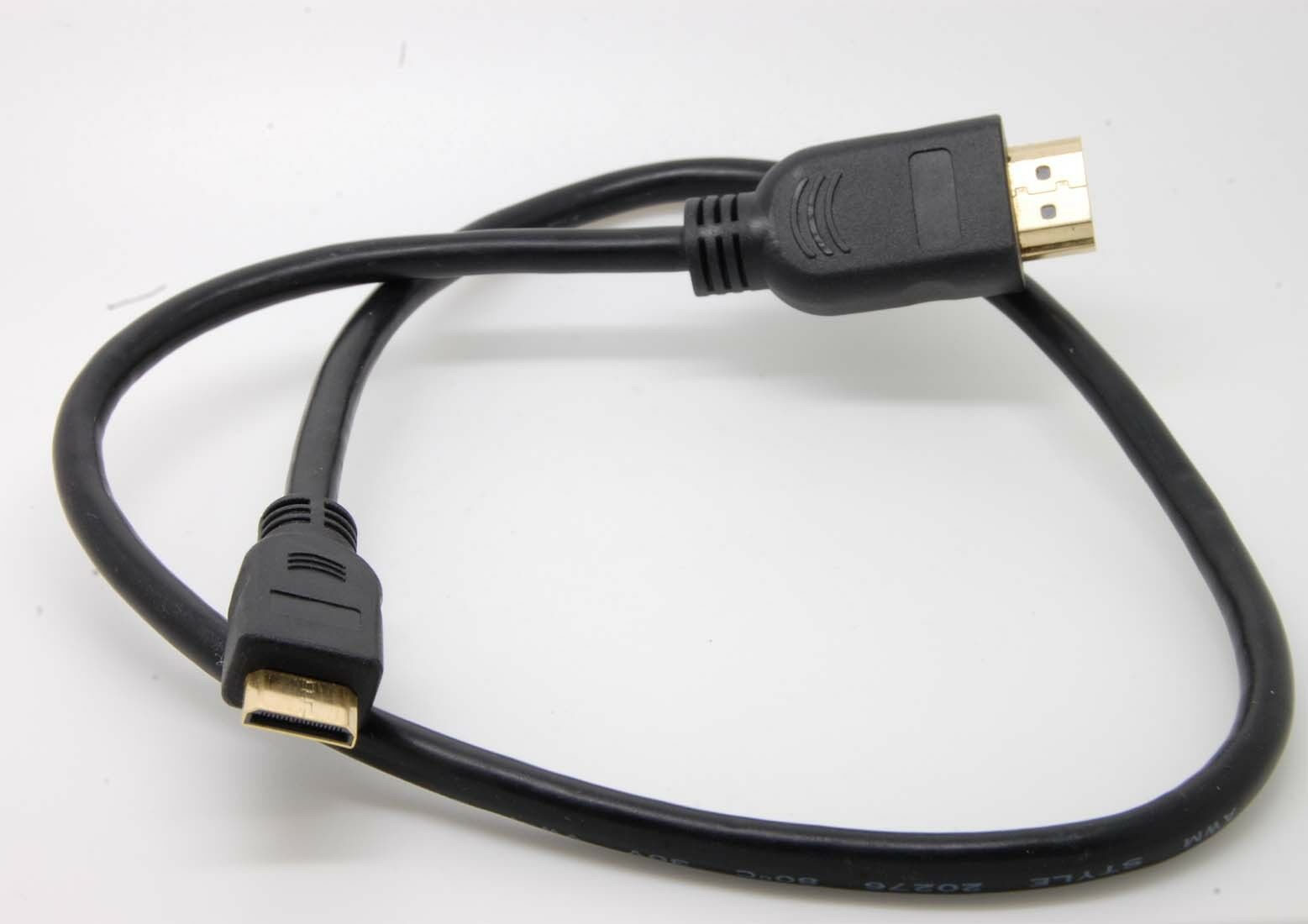 0.5m 1.5 Ft Short Mini HDMI Type C to HDMIType A Cable adapter  For HDTV Camera