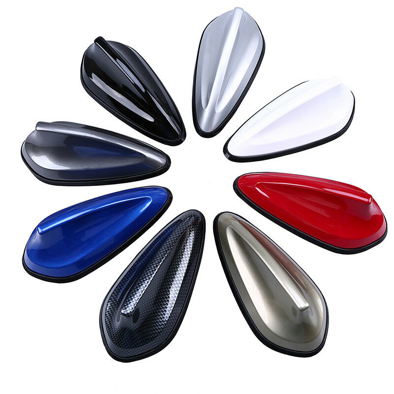 High Gloss Carbon Fiber Style Fin Antenna Radio Signal Aerial for Car Roof Decor