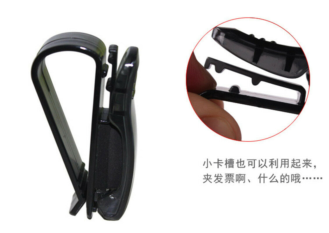 Black Universal Glasses Clip Car Auto Sun Visor Sunglasses Card Ticket Holder X1