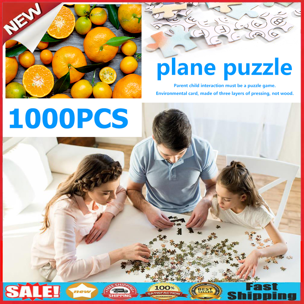 Orange Fruit 1000pcs DIY Paper Puzzles Jigsaw Educational Kids Adults Toys @