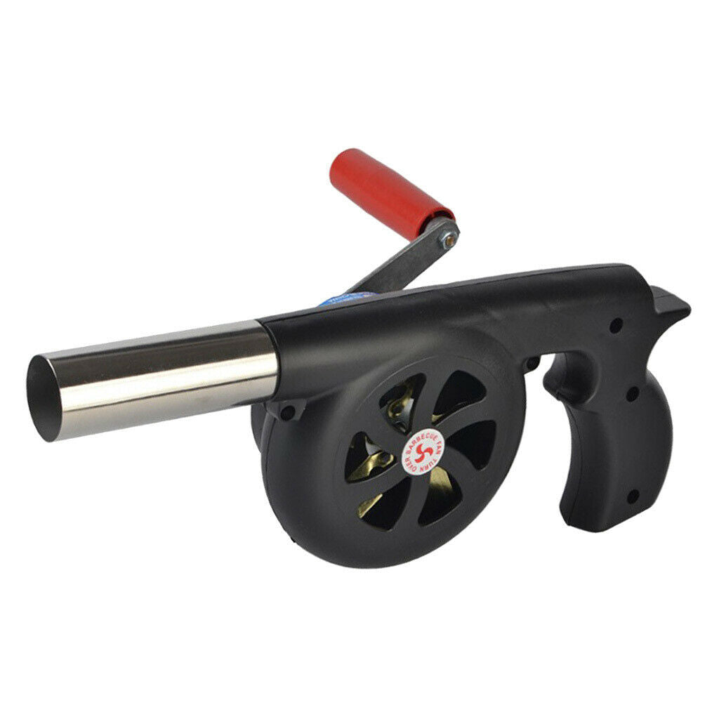 1x Camping Picnic Manual Air Blower Barbecue BBQ Grill Fan For Outdoor BBQ