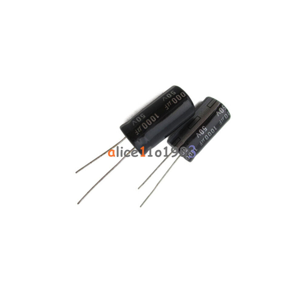 5PCS 1000uF 50V 105C Radial Electrolytic Capacitor 13x21mm