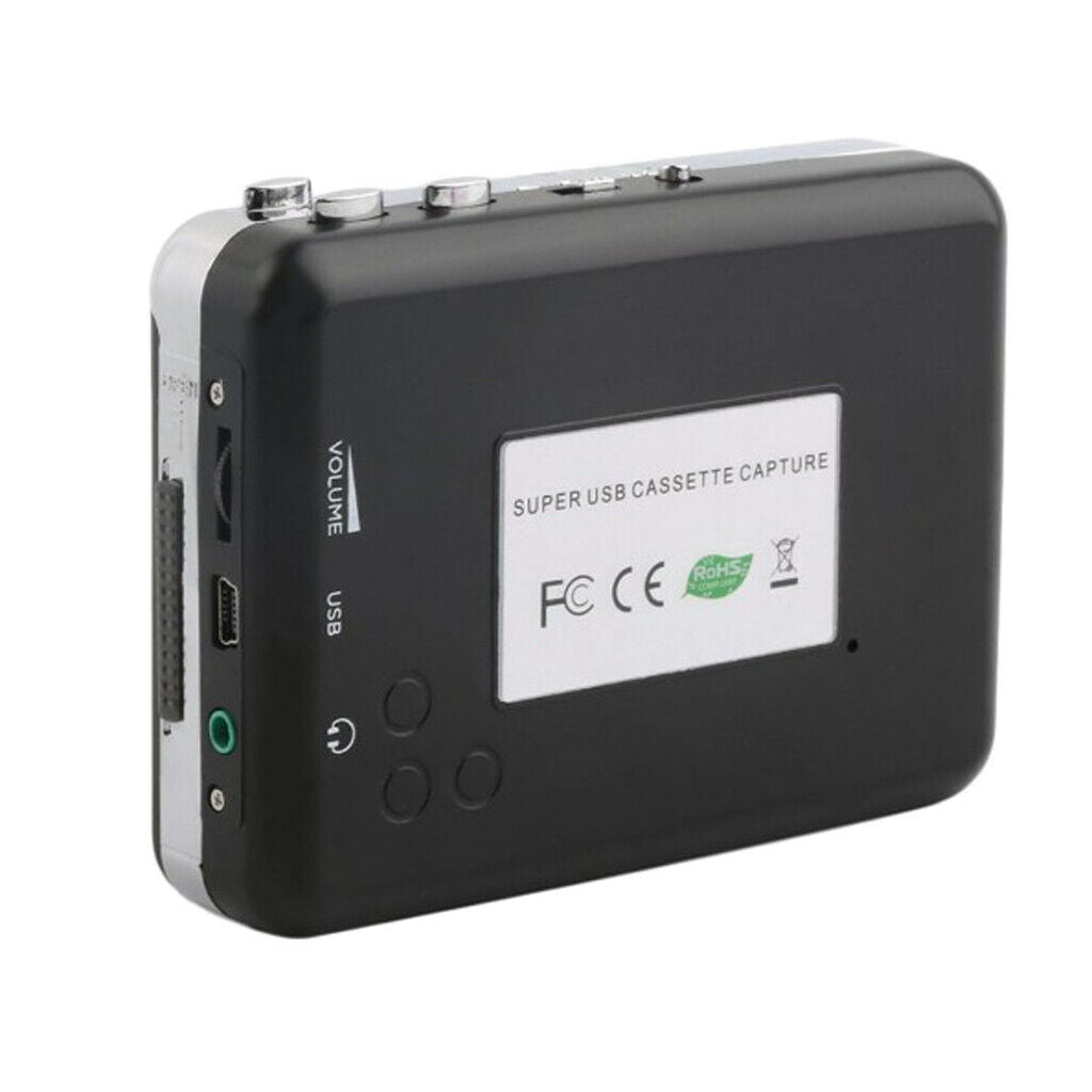 Portable USB Cassette Converter Tape to MP3 Player w/ Headphone Cable Player
