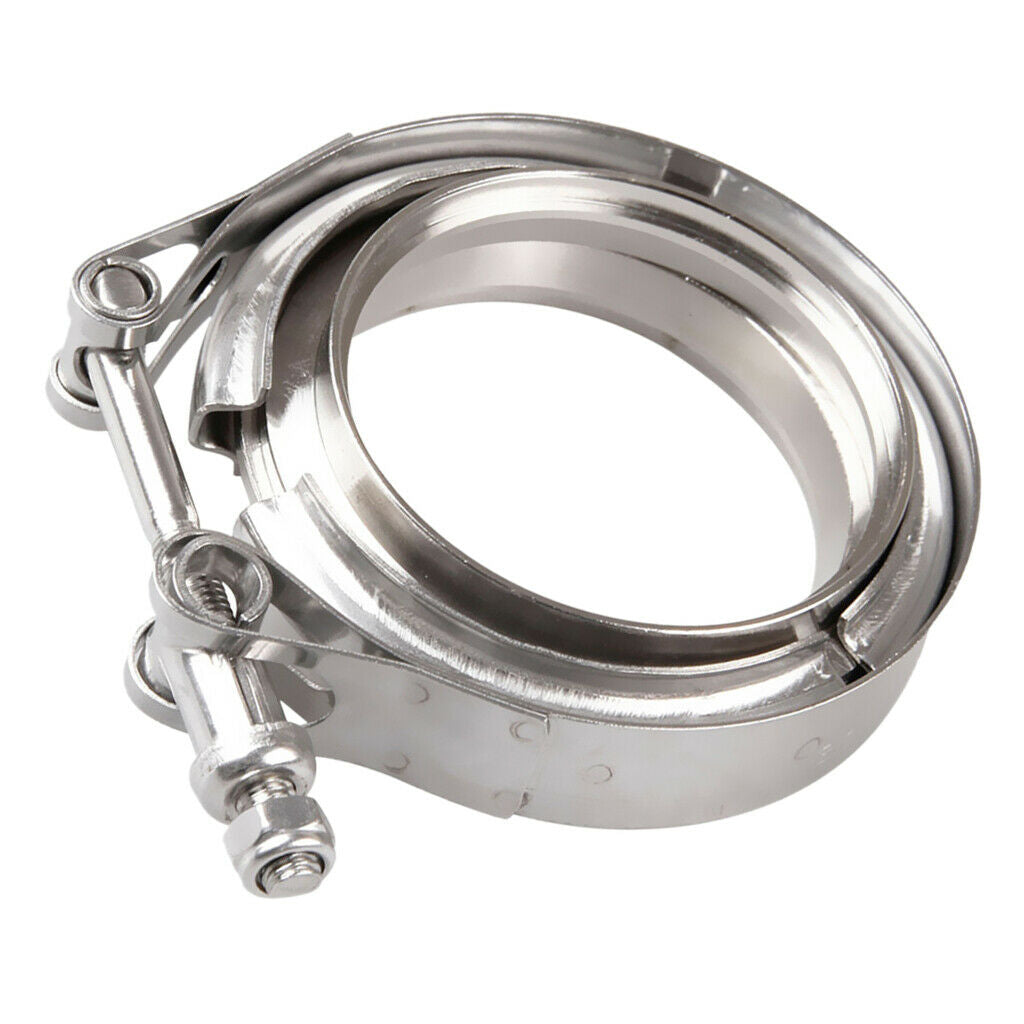 Stainless Steel V Band Downpipe Flange Clamp Turbo Exhaust Downpipe 3&4 Inch