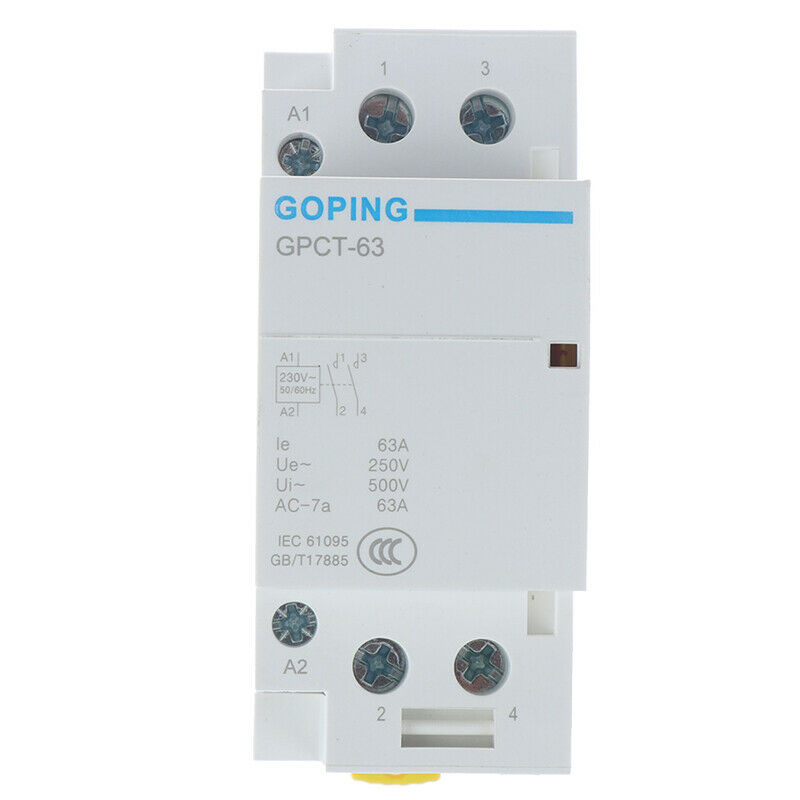 TOCT1 2P 63A 220V/230V 50/60HZ Din rail Household ac Modular contactor 2NO JE WF