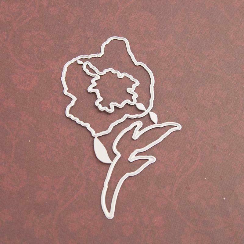 Thank You Flower Clear Stamp + Cutting Dies Stencil DIY Scrapbooking Embossing