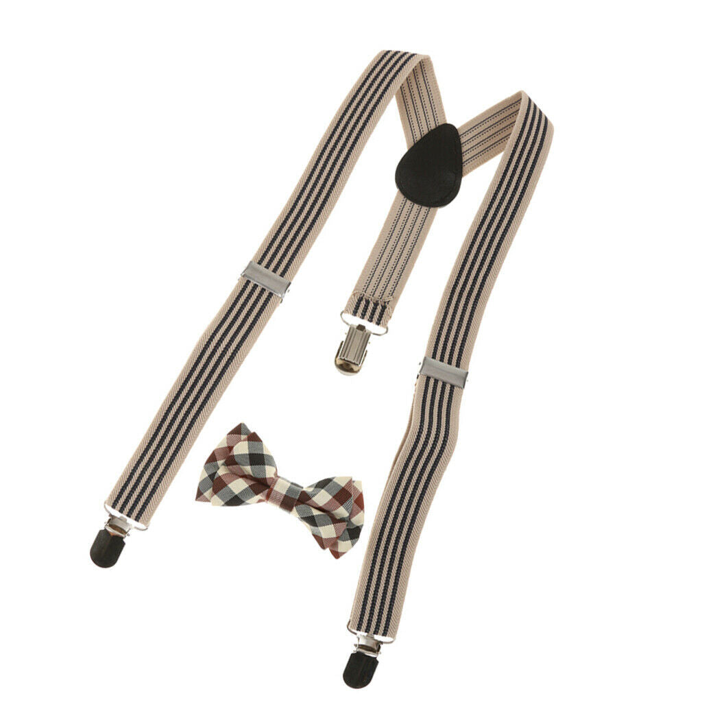 Child Elastic Suspenders Strap Necktie Clothes Accessories Decor Supply