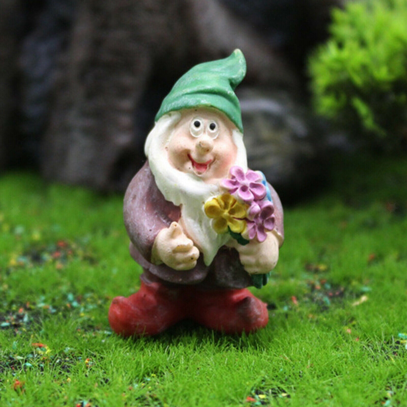 7pcs Outdoor Gnomes Statue Fairy Gardens Decoration Micro Landscape Ornament