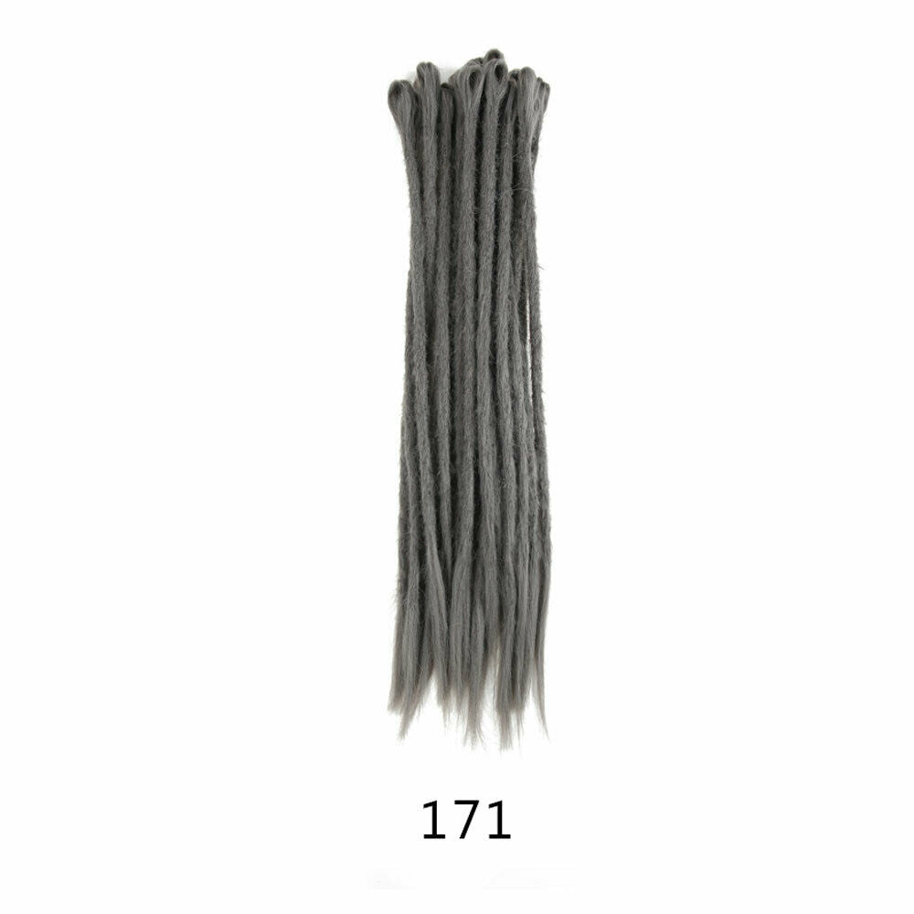 5pcs 20"/50cm Grey Handmade Dreadlocks Extensions Synthetic Crochet Dreads Locs