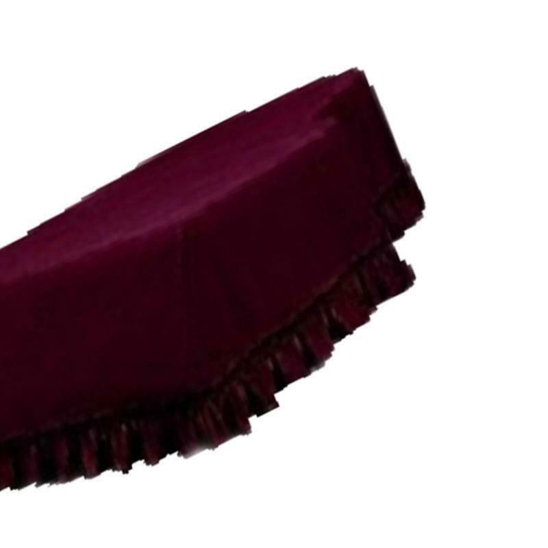Full Grand Piano Velvet Cover Dust Guard Cloth with Macrame Decor Burgundy