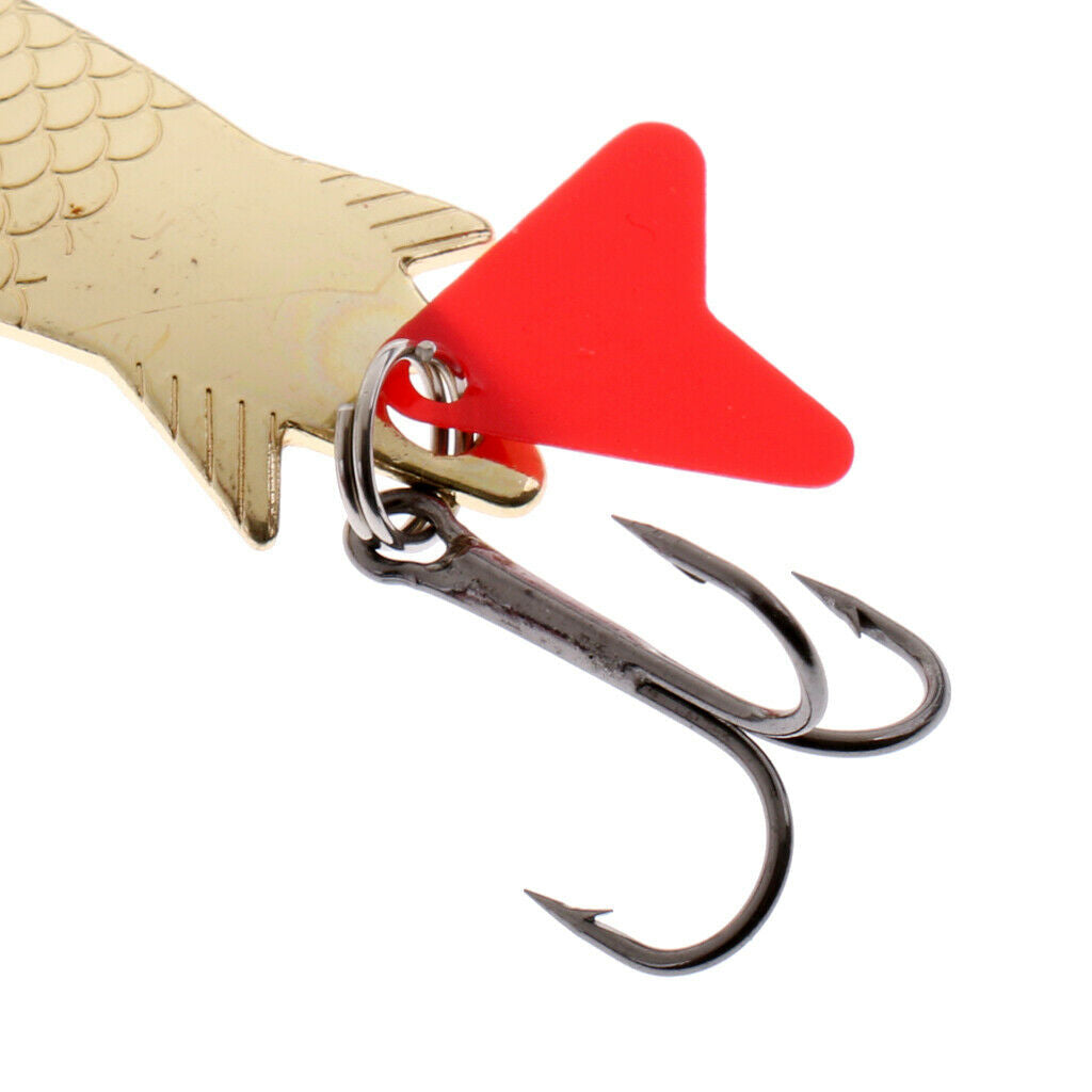 10Pc Hard Metal Fishing Spoons Bass Salmon Lure Bait with Hook Various Shape