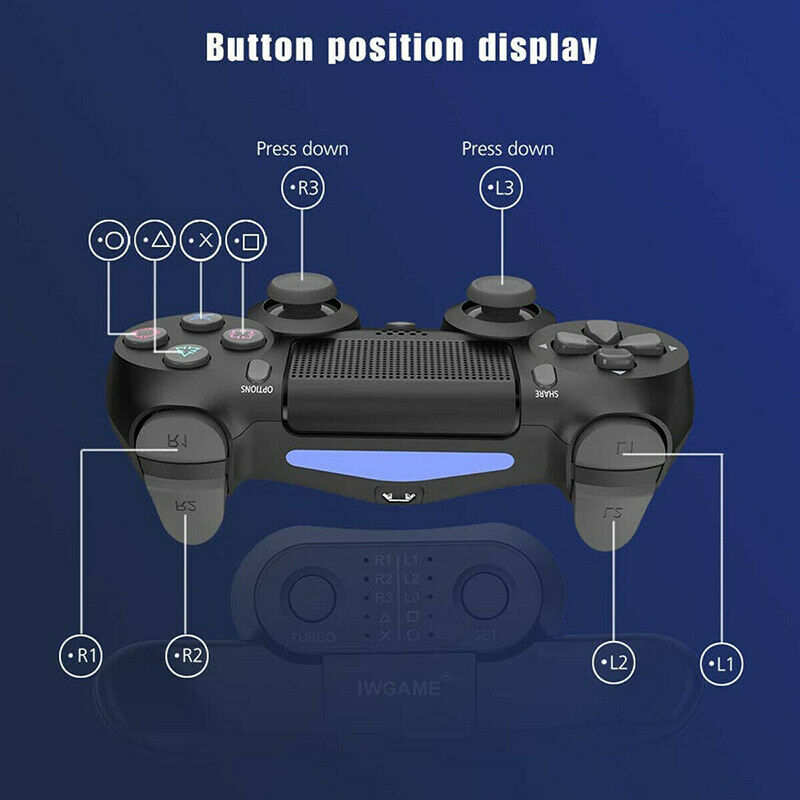 For PlayStation 4 PS4 Controller Adapter Gamepad Extender Back Button Turbo key