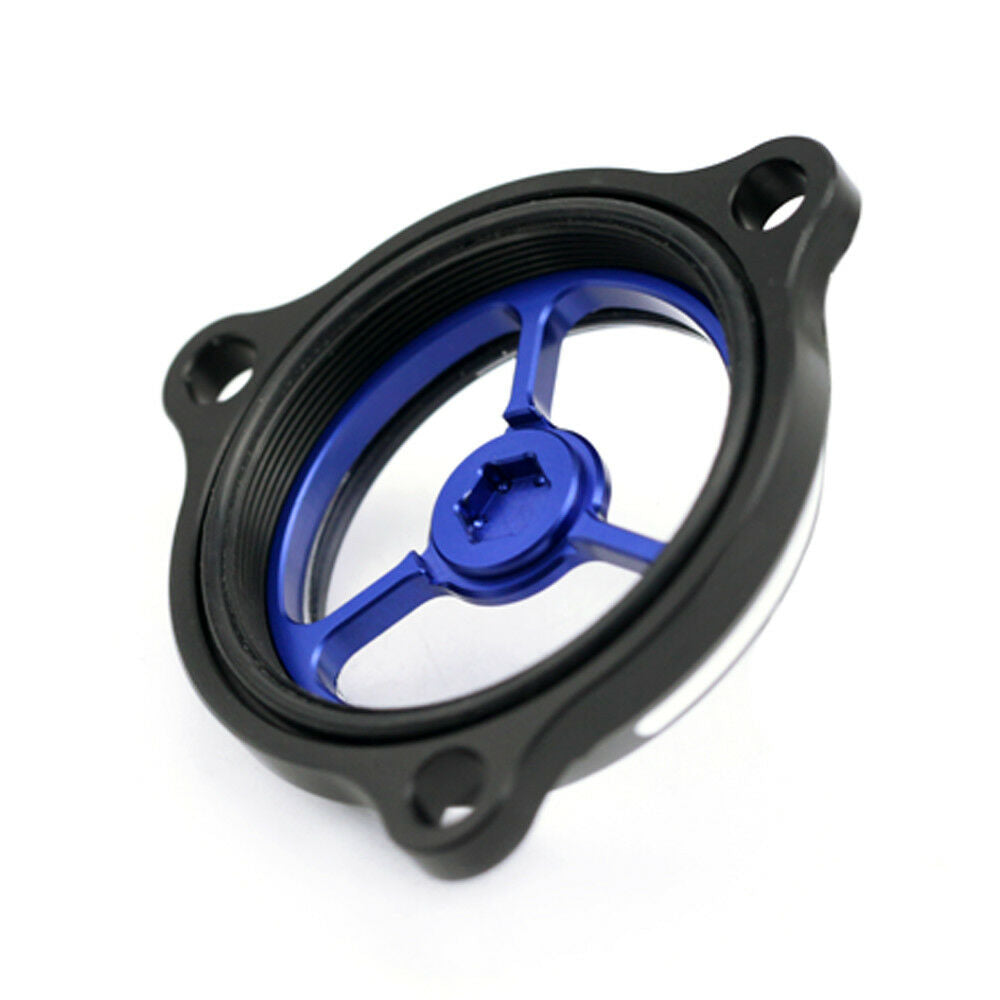 Blue CNC Engine Oil Filter Cover Cap For SUZUKI DRZ400S/SM 2000-2021 Dirt Bike