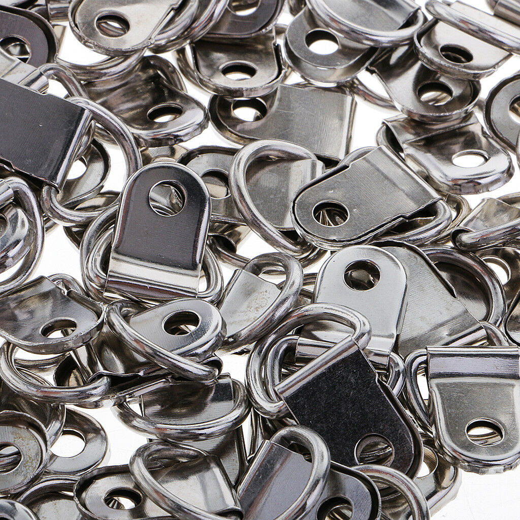 100 x Picture Frame Hanger Heavy Duty D Ring Hanging for Home Decor 2.5x1cm