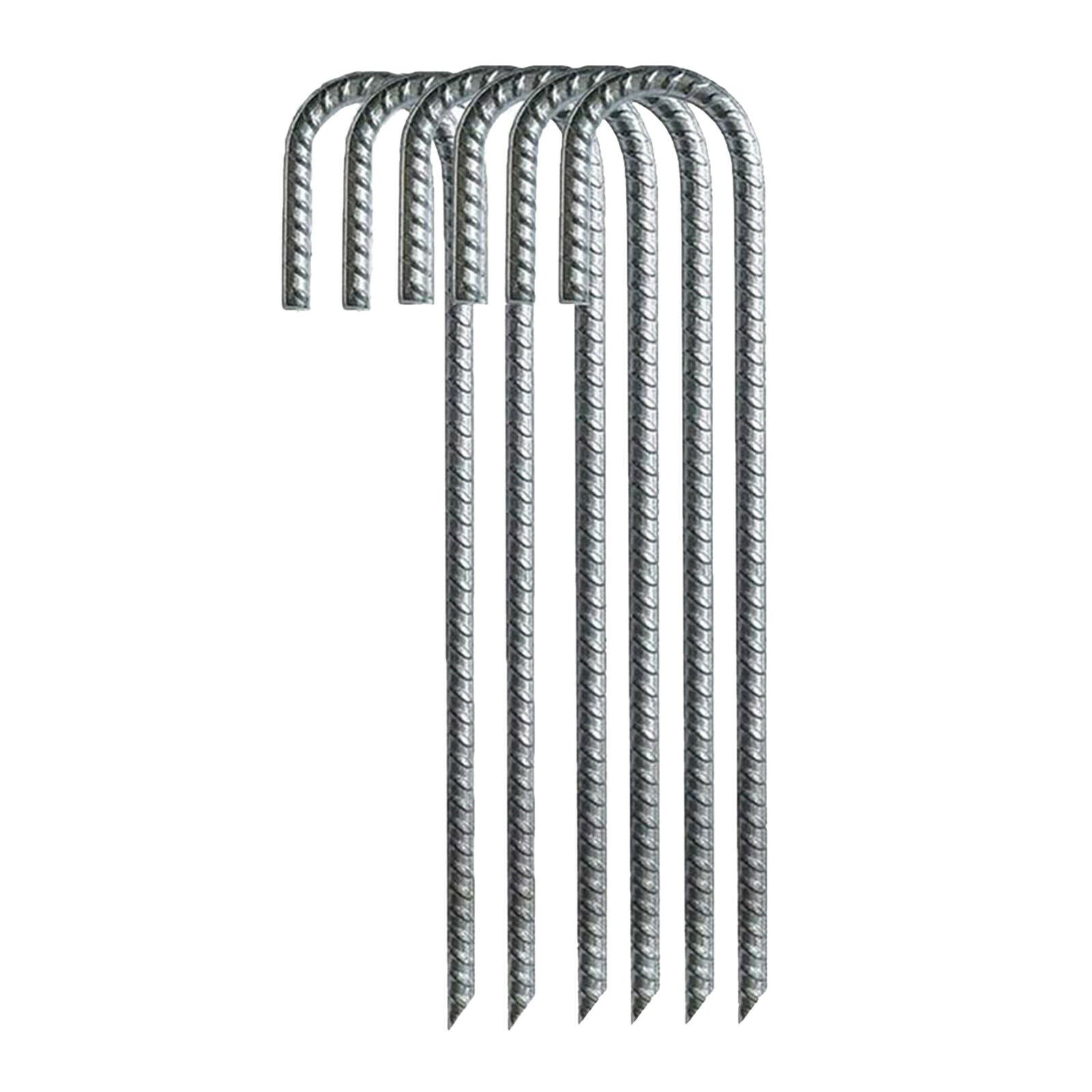 30cm Ground Stakes Garden Plant Support Tent Pegs Trampoline Wind Anchors