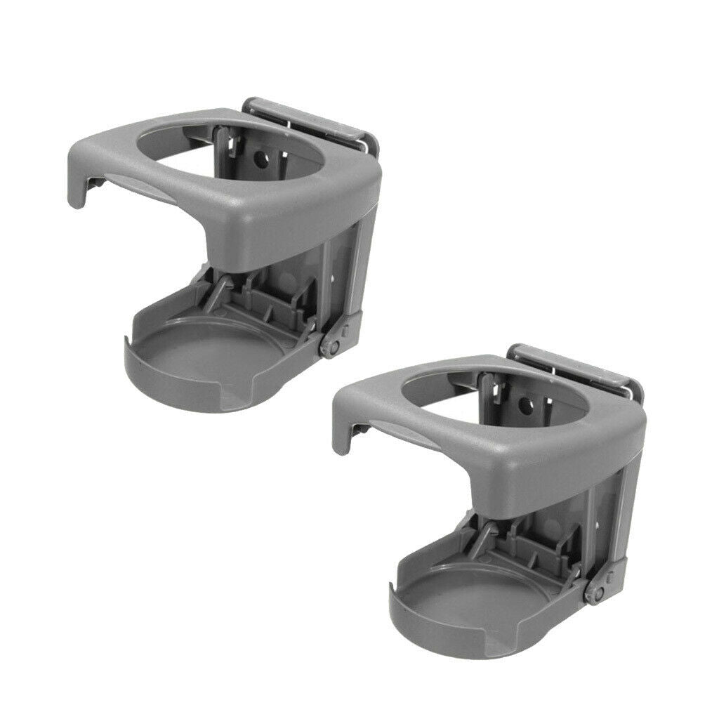 2Pcs Car Folding Beverage Drink Holder Marine Boat Can Cup Mugs Stand Gray