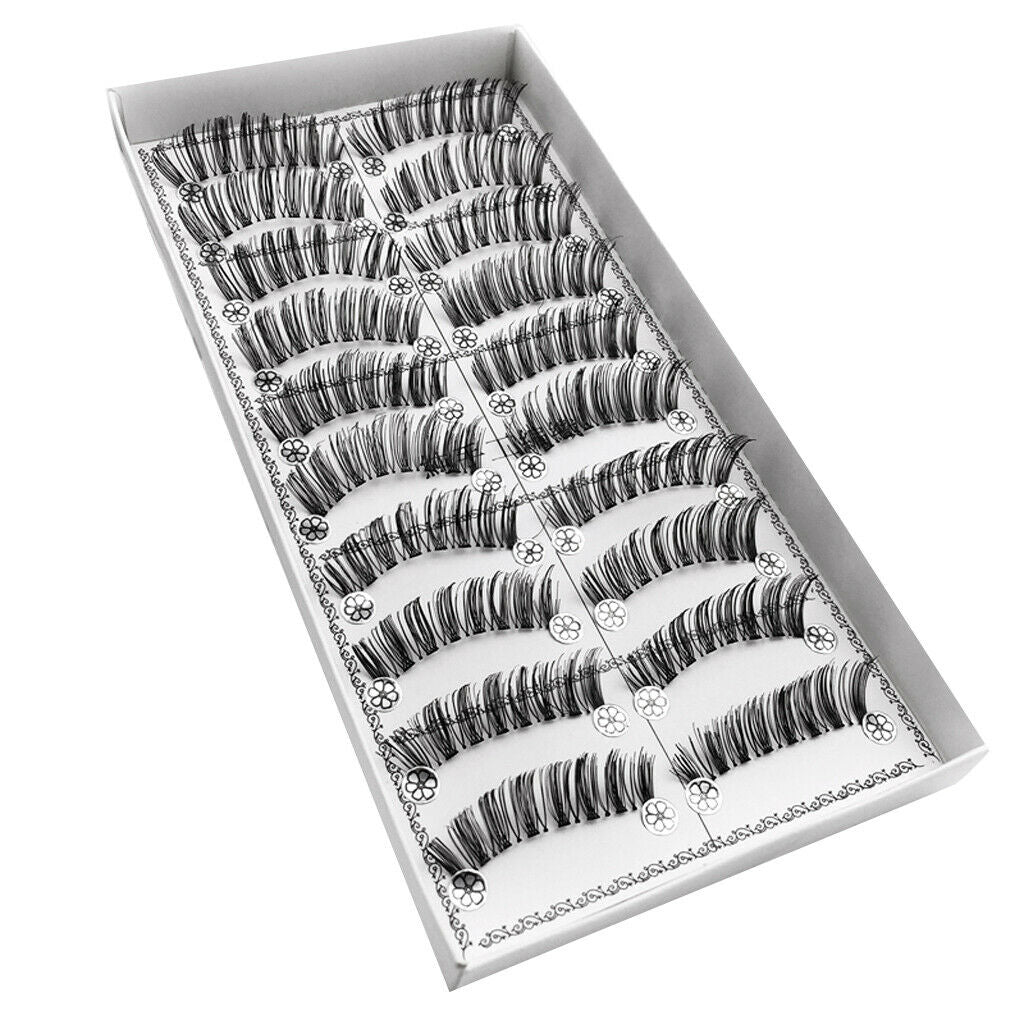 10 Pairs Beauty Natural Make Up Handmade Messy Long Style False Eyelash L03