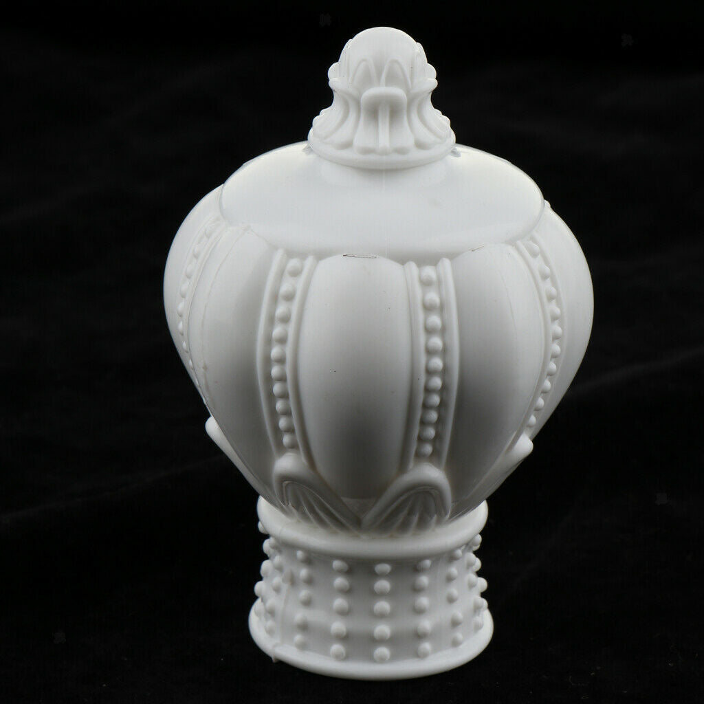 4Pcs Decorative Window Curtain Pole Rod End Cap Final Head 28mm White_2