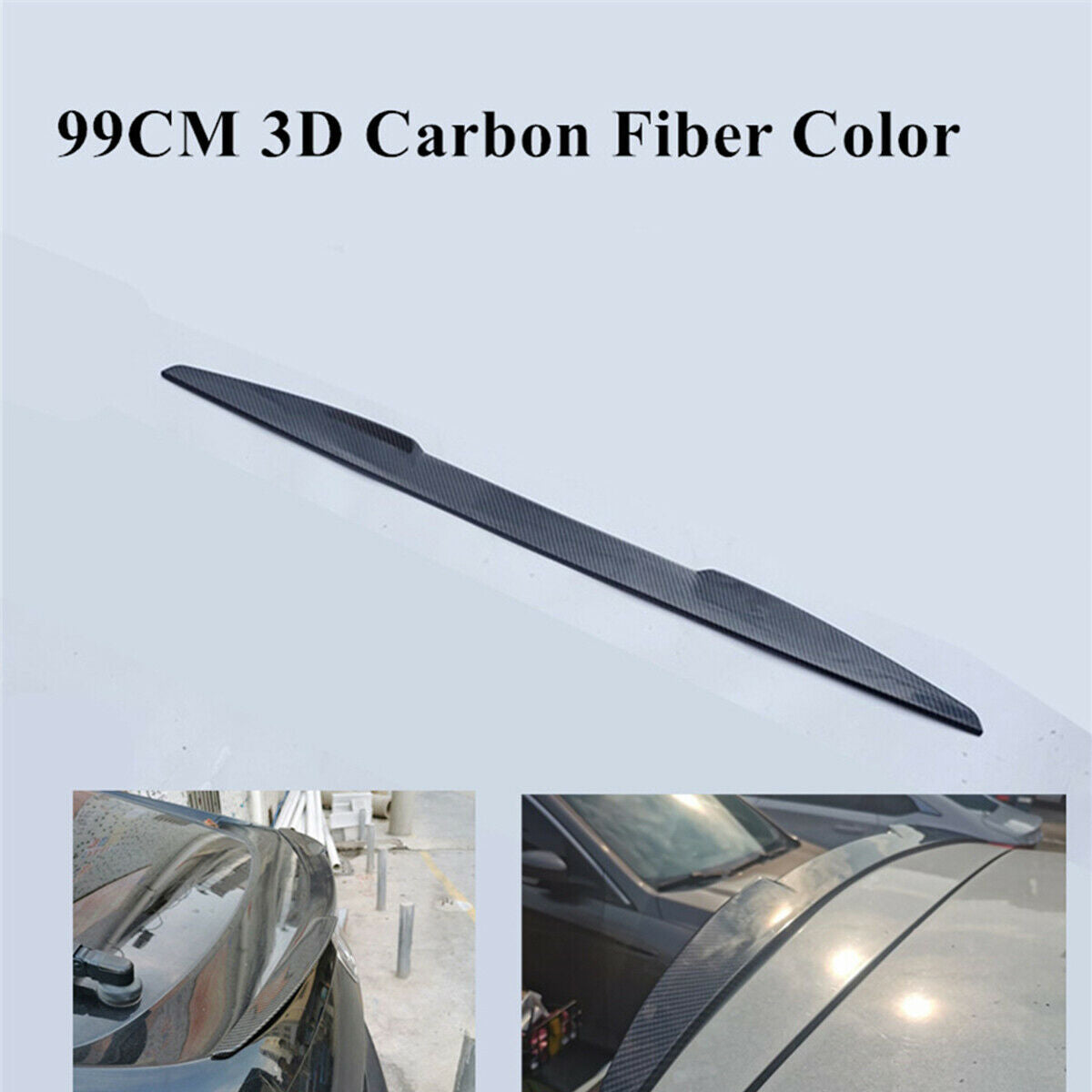 1PC 99CM Universal Carbon Fiber Color Car Trunk Spoiler Lip Wing Tail Decoration