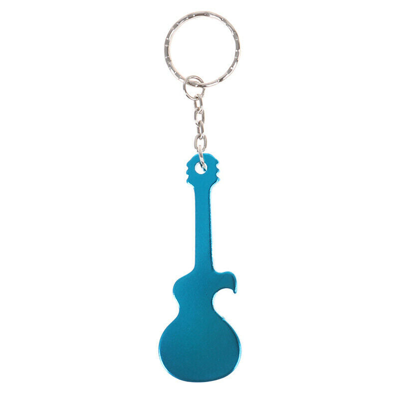 Guitar Bottle Opener Keychain Aluminum Alloy Beer Opener Key Rings for Gi.l8