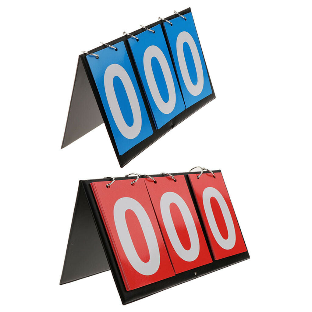 2-Pack Portable Scoreboard Score Keeper 3 Digital Flip Score Record Sports Goods