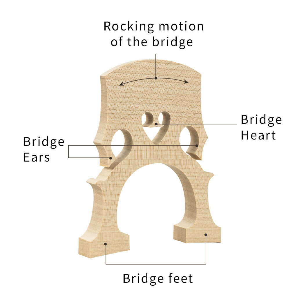 High Quality Cello Bridge Replacement Parts for 1/4 Size Cello Instrument