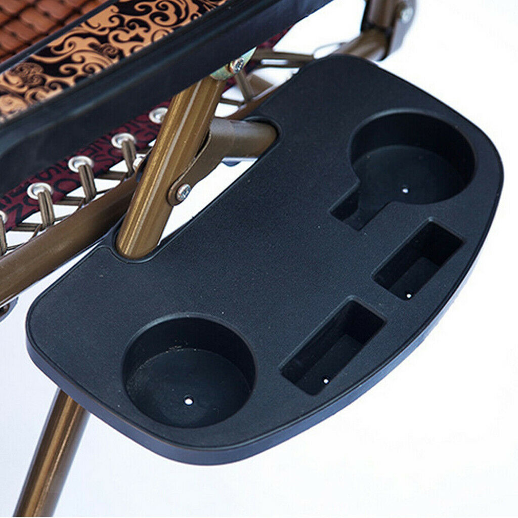 2 Pack Cup Holder for Foldable Chairs, Gravity Chair Snack Tray for Drinks