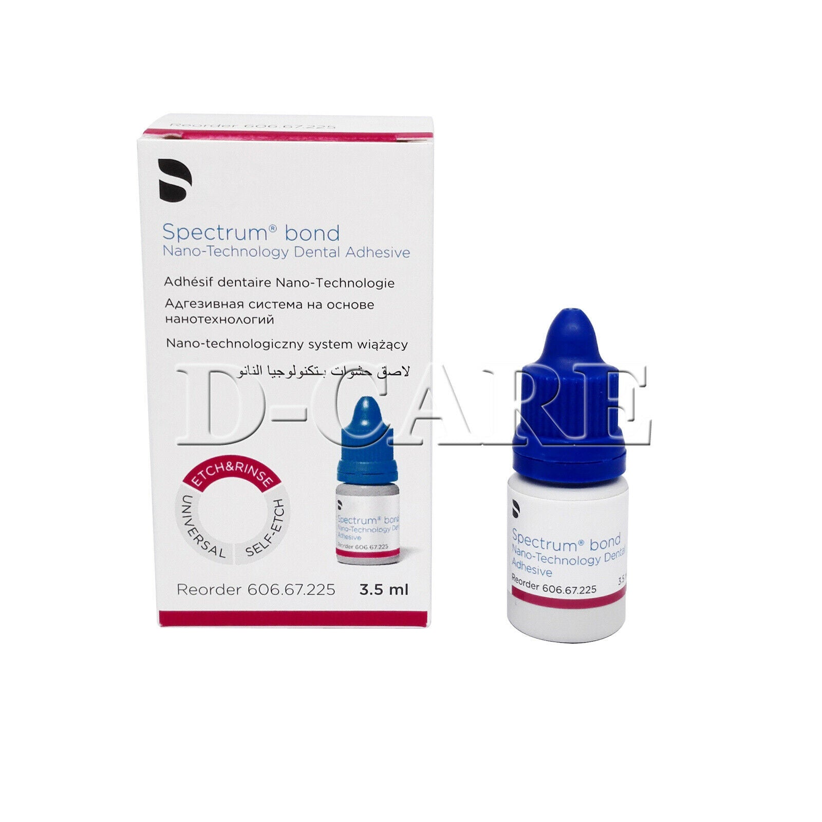 Spectrum Bond Prime & Bond Nano-Technology Dental Adhesive Light Cured 3.5ml DC