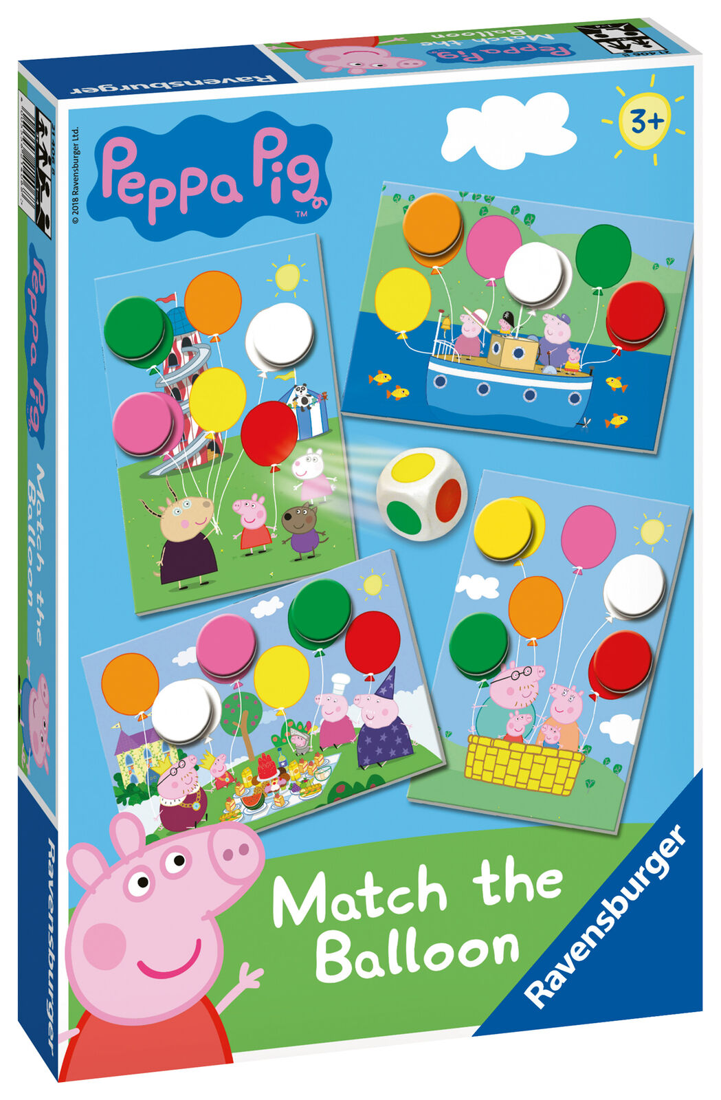 21406 Ravensburger Peppa Pig Balloon Game Childrens Games 26 Pieces Age 6+ Years