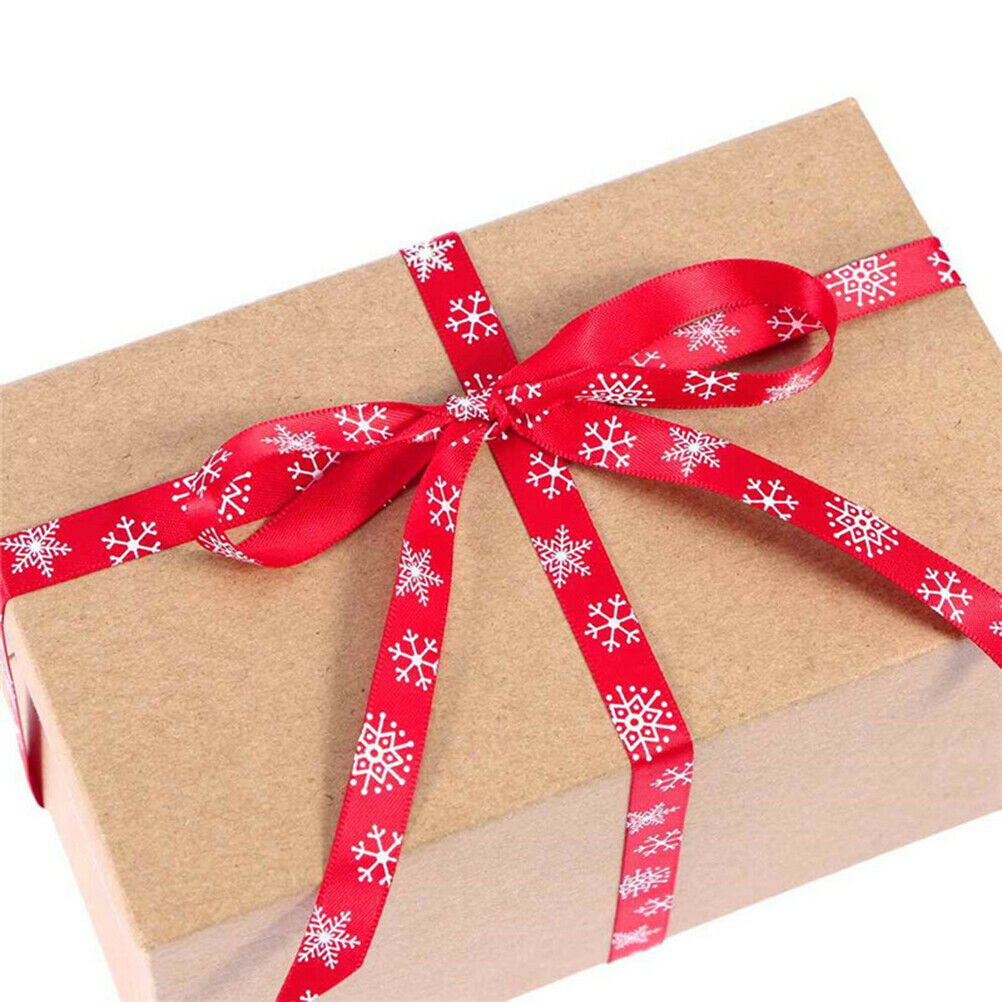 5 Rolls Christmas Ribbons Holiday Satin Ribbons Gift Wrapping For Festival Decor