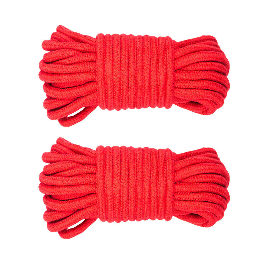 2PCS 6mm Macrame Rope 100% Natural Cotton Twisted Cord Artisan DIY Craft 20m