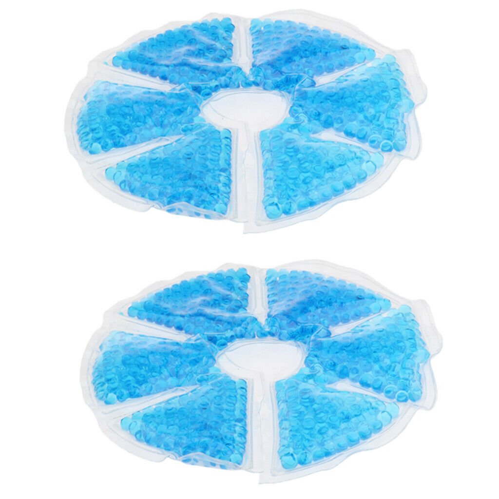 2pcs Reusable Breastfeeding Hot Cold Gel Ice Pack Pad for Nursing Mother
