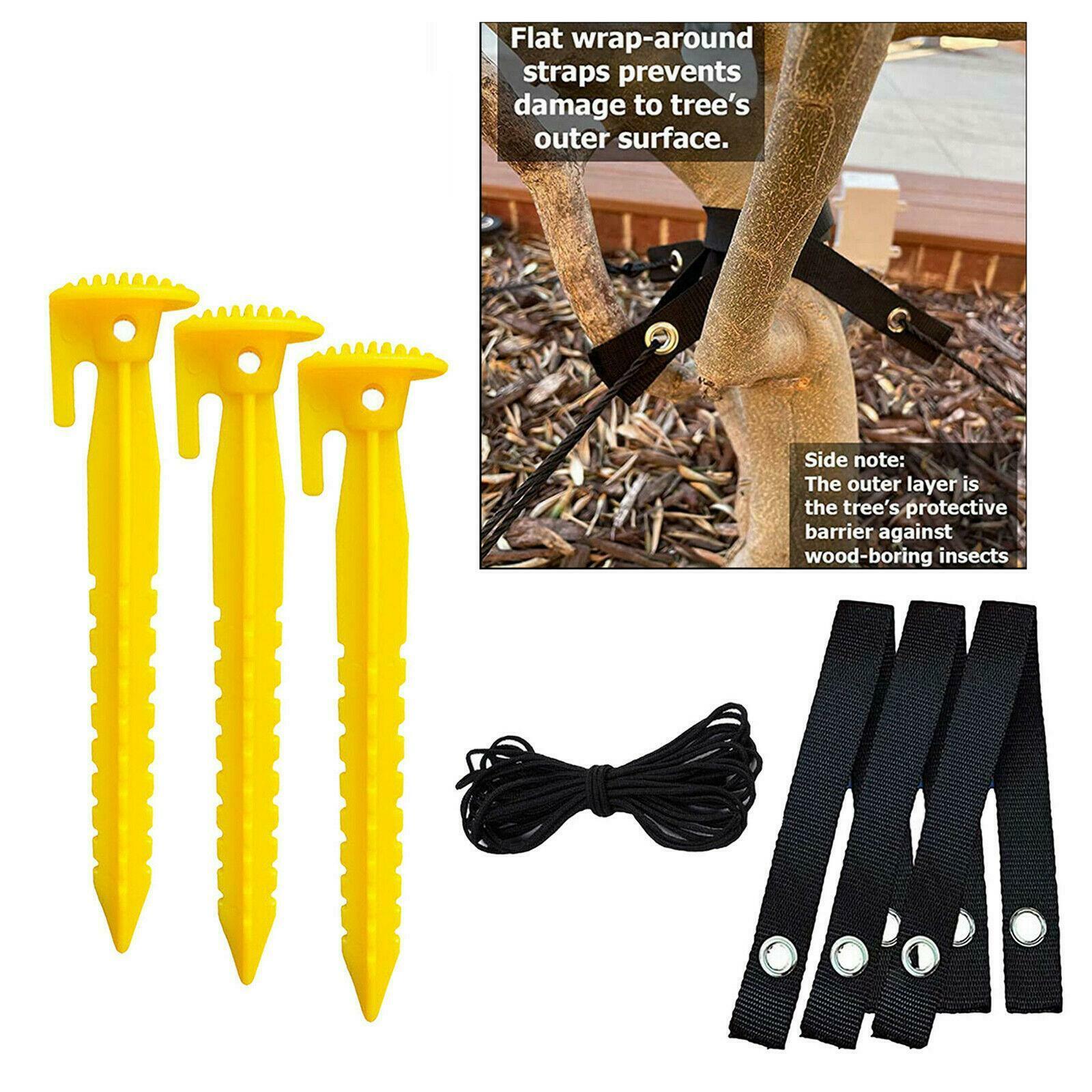 Professional Tree Stakes Kit Anchors Support with Stake Set for Garden Plant