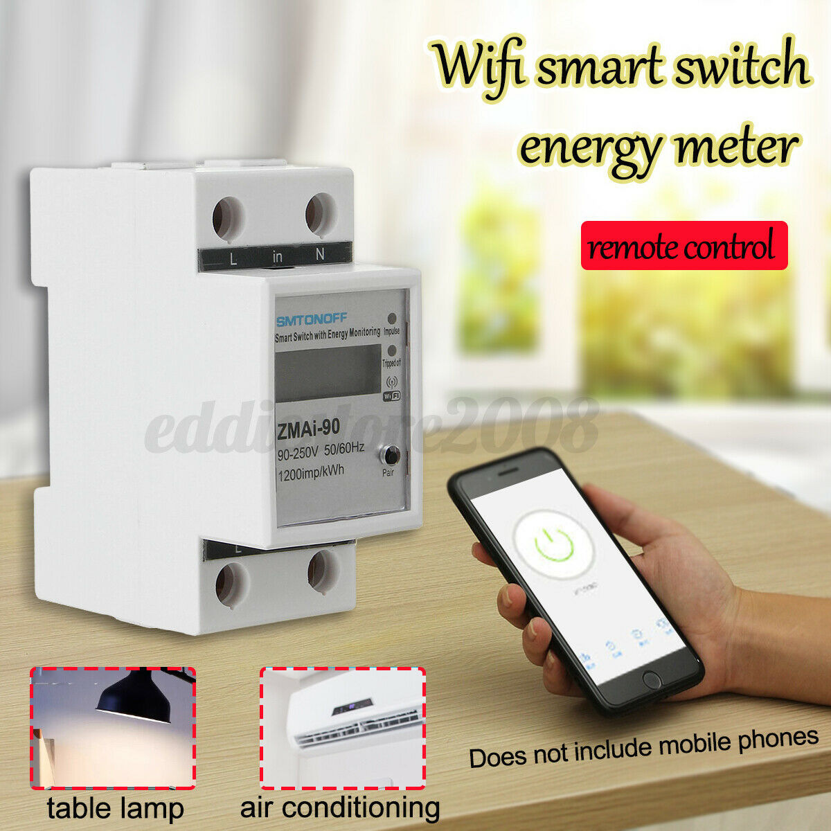 Electric KWh Smart Meter Single-phase Rail Meter Wifi Remote Contro