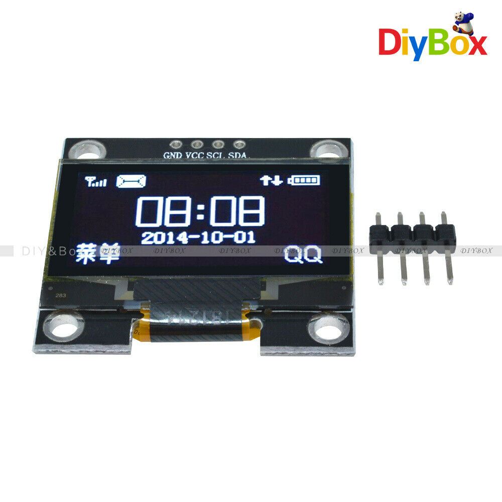 White 1.3" OLED LCD Display Module IIC I2C Interface 128x64 3-5V For Arduino