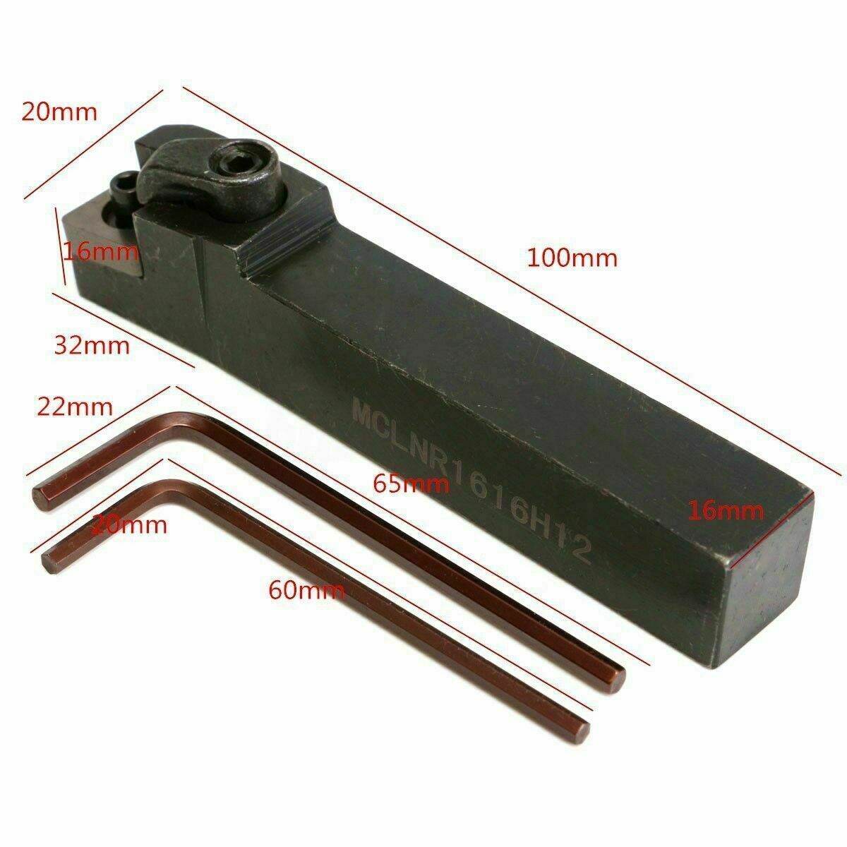 MCLNR1616H12 16×100mm Index External Lathe Turning Holder With CNMG1204 inserts